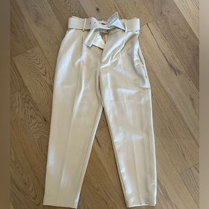 cream zara pants